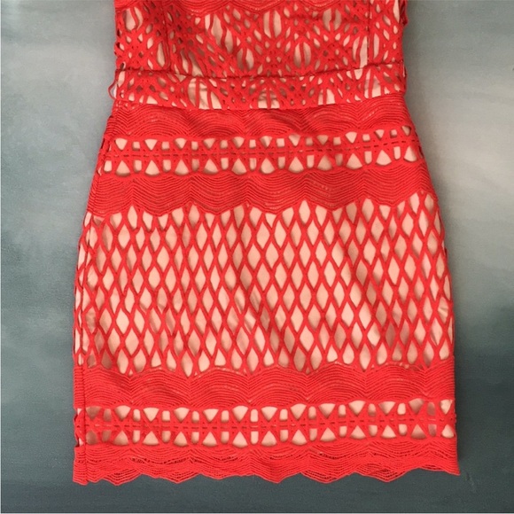 Endless Rose Guipure Lace Dress Chili NWT - Picture 9 of 12